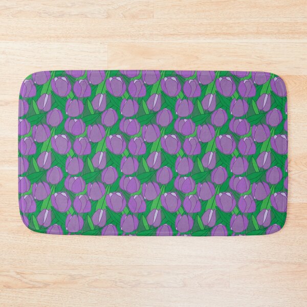 Item preview, Meadow of violet tulips designed and sold by RhoQA.