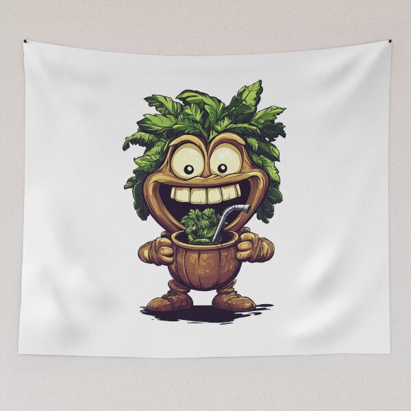 Item preview, Funny Yerba Mate Character – Herbal Tea Lover Cartoon Design designed and sold by flamini.