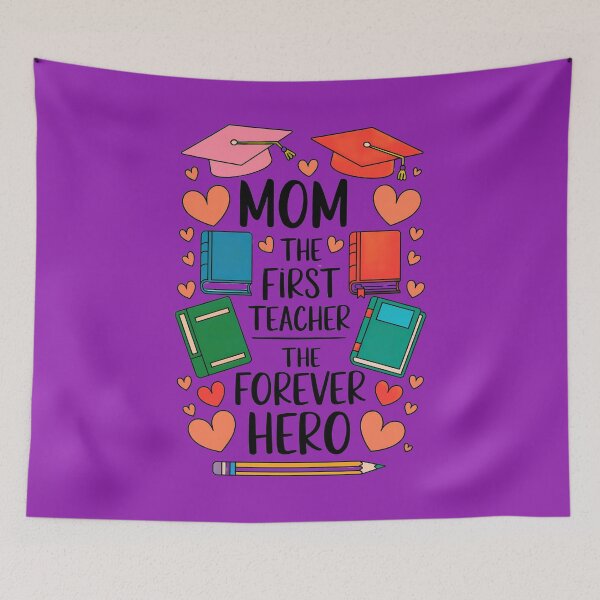 Item preview, Mom: The First Teacher, The Forever Hero. designed and sold by elynne9.