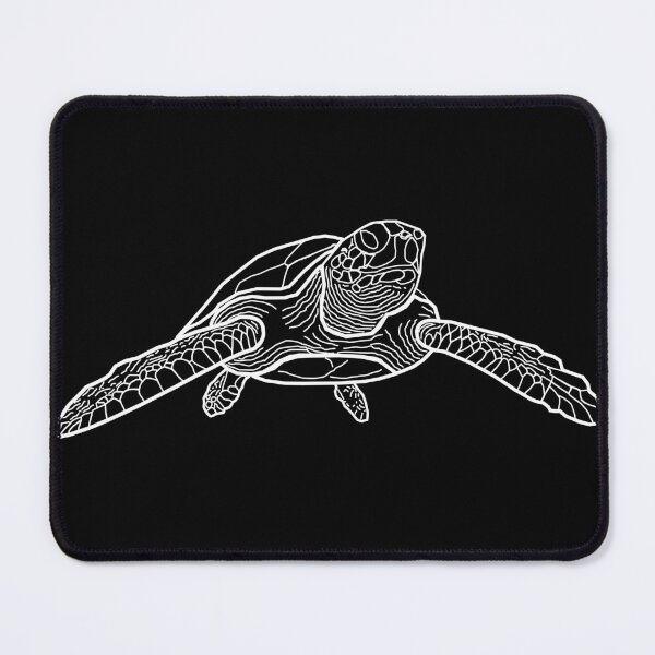 Item preview, Loggerhead Turtle Detail in White designed and sold by RedFishyTee.