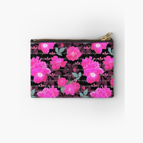 Item preview, Rose Water Recipe Pink Roses on Black designed and sold by Art in My Loft.
