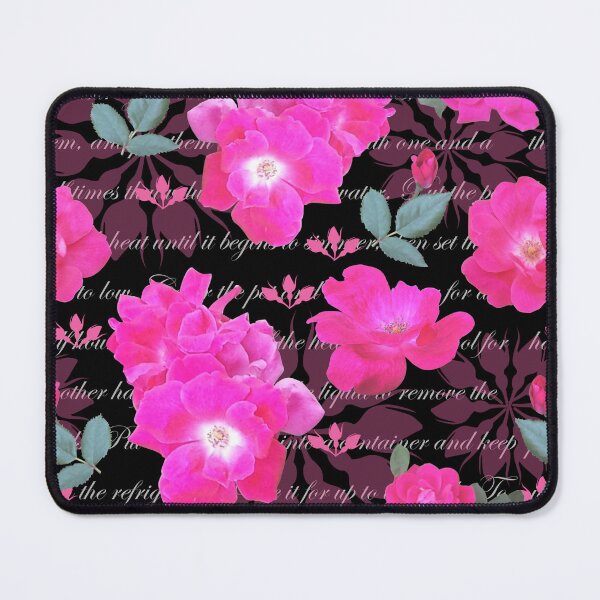 Item preview, Rose Water Recipe Pink Roses on Black designed and sold by Art in My Loft.