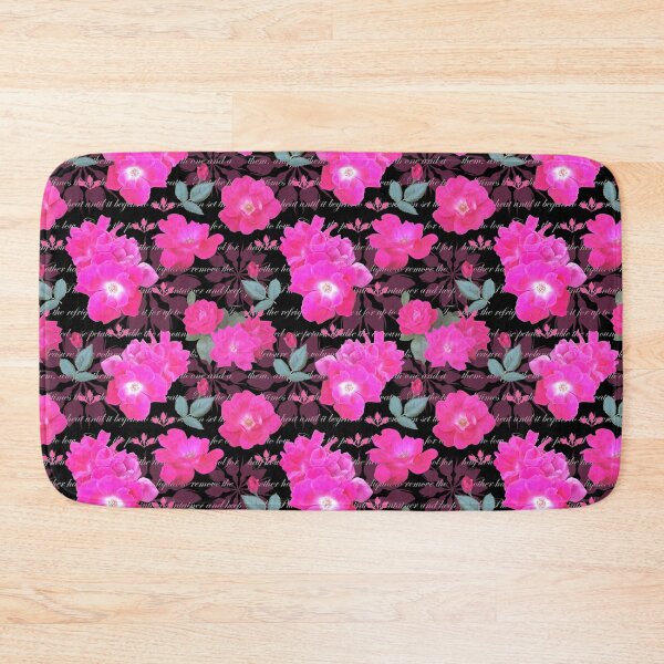 Item preview, Rose Water Recipe Pink Roses on Black designed and sold by Art in My Loft.