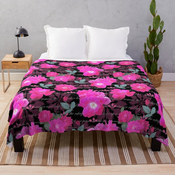 Item preview, Rose Water Recipe Pink Roses on Black designed and sold by Art in My Loft.