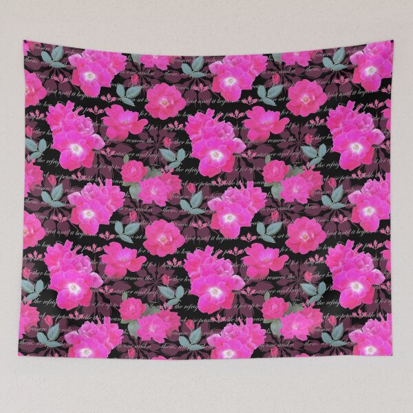 Item preview, Rose Water Recipe Pink Roses on Black designed and sold by Art in My Loft.
