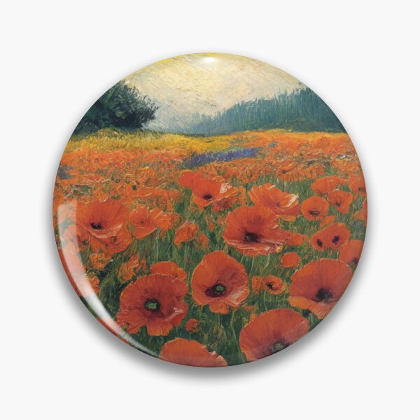 Item preview, Poppy field, oil paint. designed and sold by elegantpaterns.