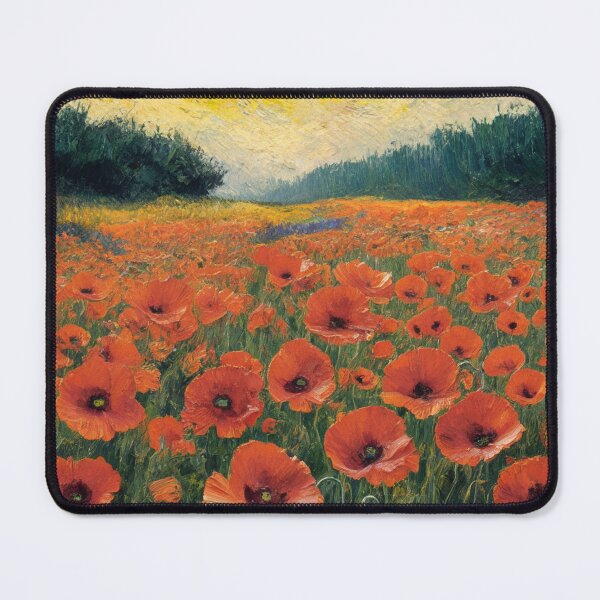 Item preview, Poppy field, oil paint. designed and sold by elegantpaterns.
