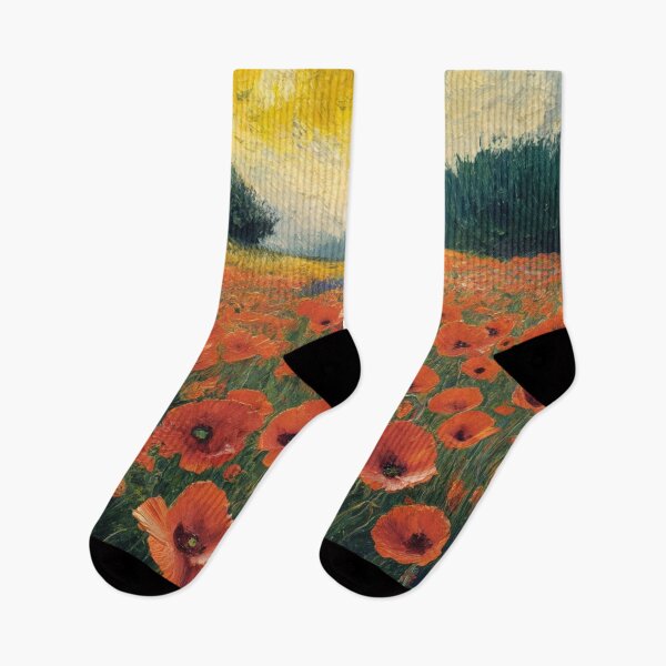 Item preview, Poppy field, oil paint. designed and sold by elegantpaterns.