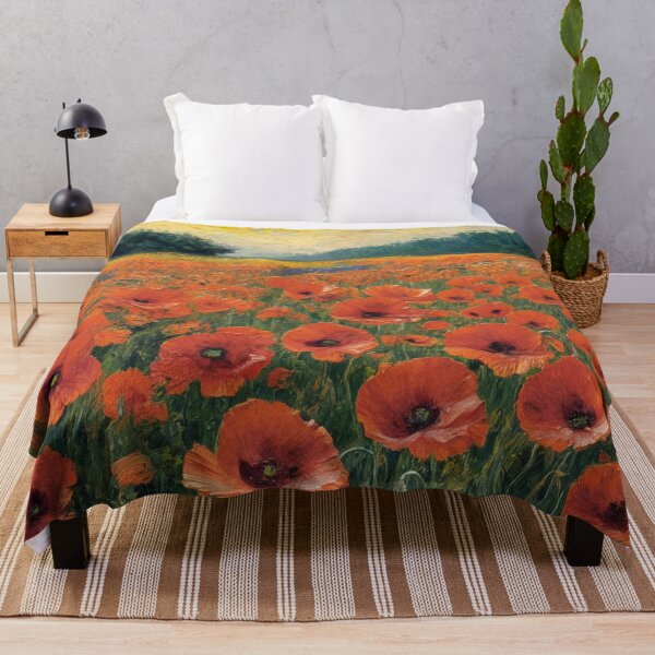 Item preview, Poppy field, oil paint. designed and sold by elegantpaterns.