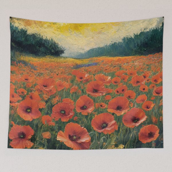 Item preview, Poppy field, oil paint. designed and sold by elegantpaterns.
