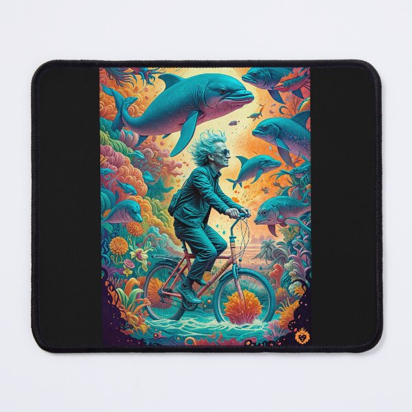 Item preview, Albert Hofmann riding a bike on a psychedelic trip while taking LSD designed and sold by GreenKingShop.