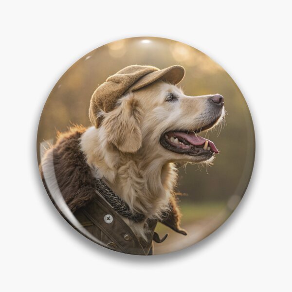 Item preview, Golden Retriever Dog Broad Smile Coat Furry Trim designed and sold by NuttyAnimals.