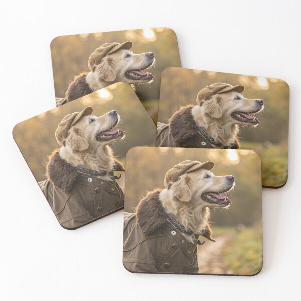 Item preview, Golden Retriever Dog Broad Smile Coat Furry Trim designed and sold by NuttyAnimals.