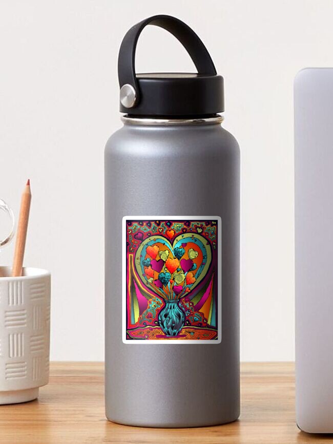 Thumbnail 1 of 3, Sticker, Heart Bouquet designed and sold by NicMicVic.