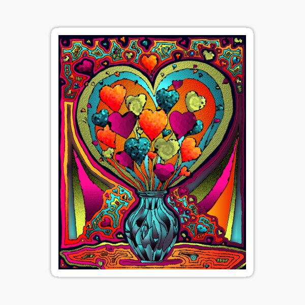 Heart Bouquet Sticker