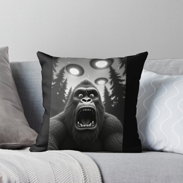 Item preview, bigfoot selfie with UFOS designed and sold by Digital Art and Funny Pets.