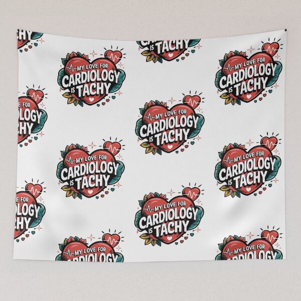 Item preview, My love for cardiology, for cardiologist/ cardiac nurse designed and sold by MadCatPrints.