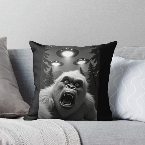 Item preview, Yeti selfie with UFOs designed and sold by Digital Art and Funny Pets.