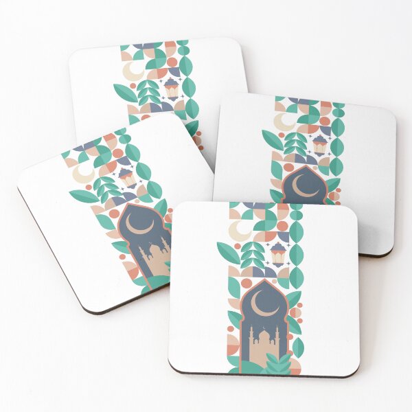 Item preview, Fresh Ramadan Crescent Cubism-Inspired Pattern,  Ramadan Kareem, Ramadan Mubarak, Iftar and Suhour Ramadan Gathering designed and sold by UPPrints.