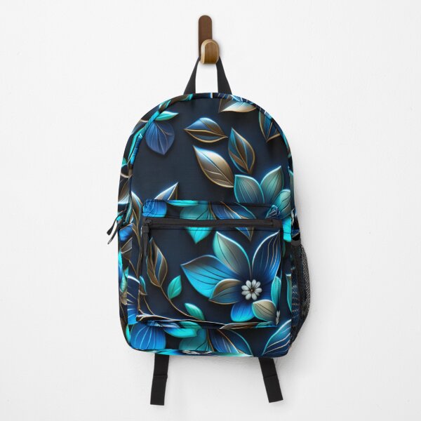Item preview, Indigo, Turquoise & Gold Floral Aesthetic | Luxury Botanical Illustration designed and sold by Juliette Ozkalfayan.