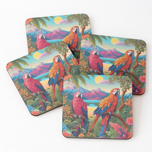 Item preview, Two Parrots in the Jungle designed and sold by Kunst Uit Delfzijl.