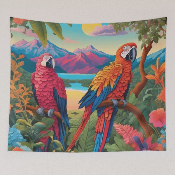 Item preview, Two Parrots in the Jungle designed and sold by Kunst Uit Delfzijl.