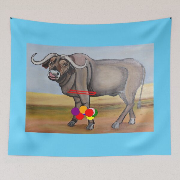Item preview, A Buffalo’s Delight: Floating in Colorful Cheer designed and sold by annenambiro.