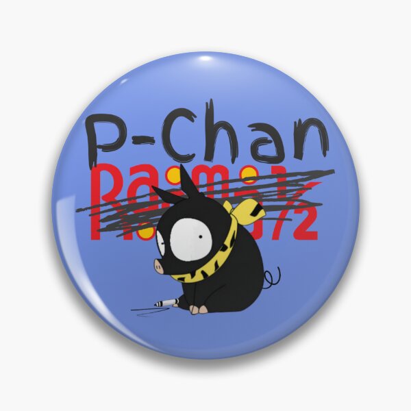 Item preview, P-Chan Ranma Logo (Blue Background) SILLYFUN ON REDBUBBLE.COM (LOWER QUALITY IF STOLEN) designed and sold by SillyFun.