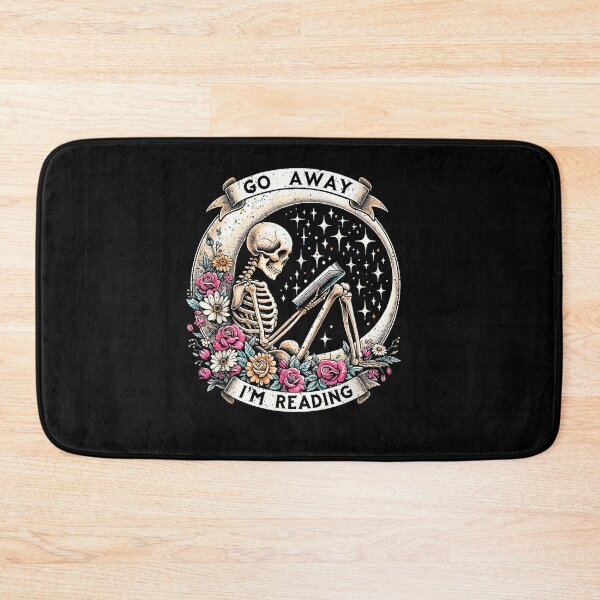 Item preview, Funny Go Away I'm Reading Skeleton Floral Moon Design designed and sold by KAYDEE01212 ✨.