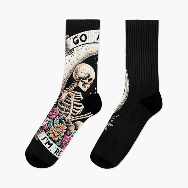 Item preview, Funny Go Away I'm Reading Skeleton Floral Moon Design designed and sold by KAYDEE01212 ✨.