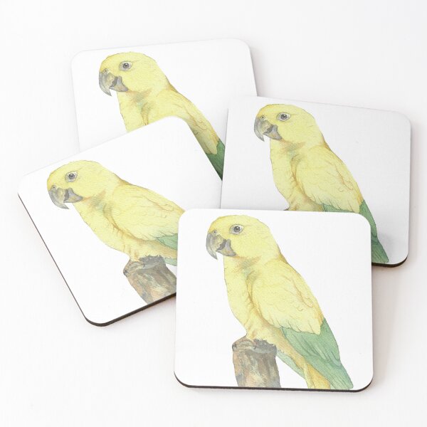 Item preview, Golden conure parakeet parrot watercolor portrait designed and sold by L'Atelier Oranjade.