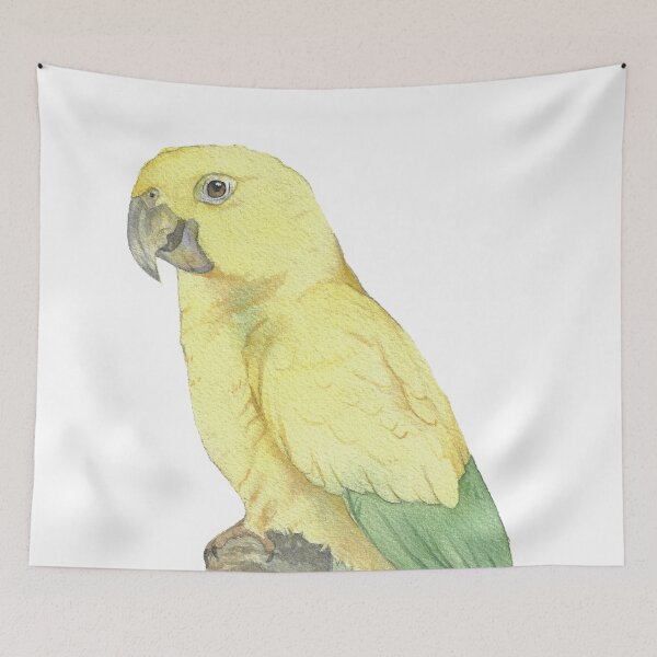 Aperçu de l'œuvre Portrait aquarelle de perroquet perruche conure dorée créée et vendue par L'Atelier Oranjade.