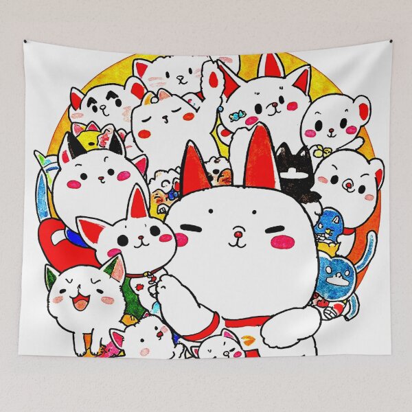 Item preview, Crazy cute funny cats in japan style manga anime ink drawing designed and sold by VonKalt.