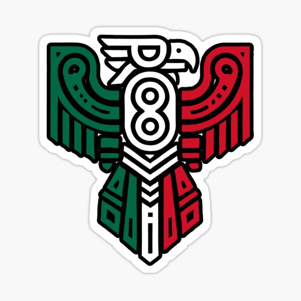 Vista previa del artículo con la obra «Águila mexicana Azteca Tribal Maya Maya», diseñado y vendido por HechoEnAztlan.