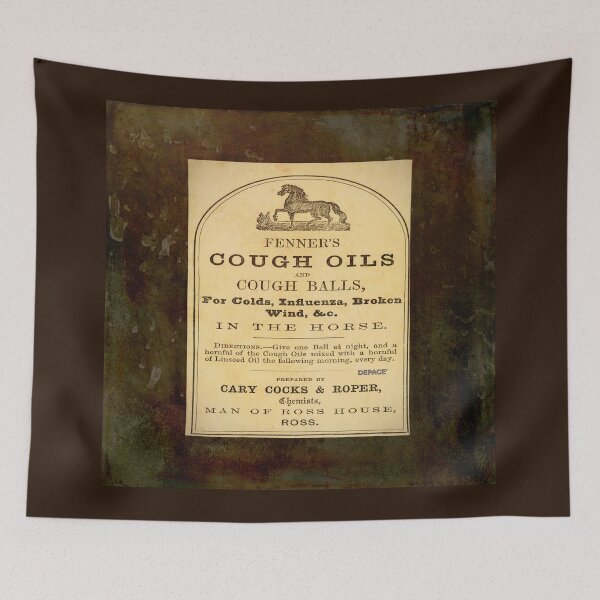Item preview, Vintage Poster for Cough Oils & Cough Balls for Horses - dePace' designed and sold by mrpropcake.