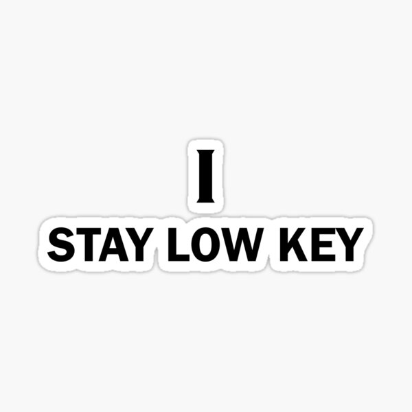 live it and stay low key meaning