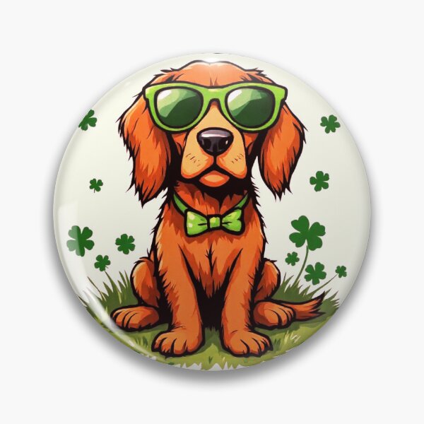 Item preview, St. Patrick’s Day Cool Irish Red Setter 2 designed and sold by SteadyRolling.