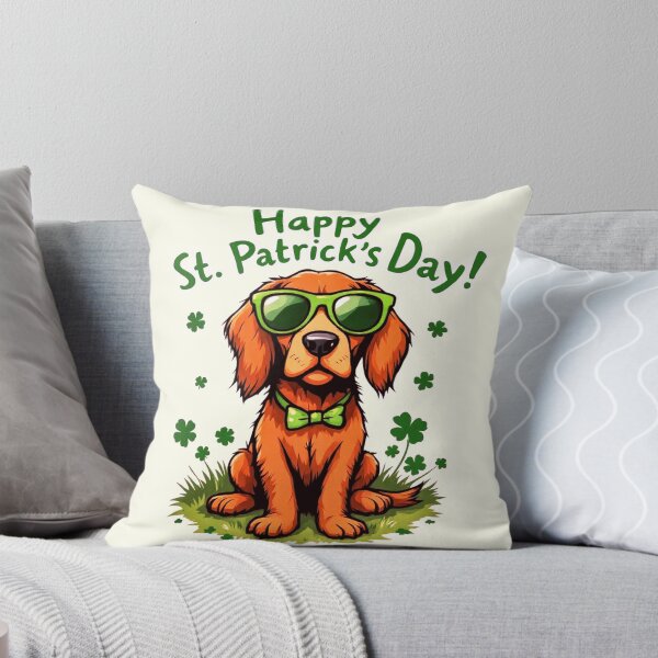 Item preview, St. Patrick’s Day Cool Irish Red Setter 2 designed and sold by SteadyRolling.