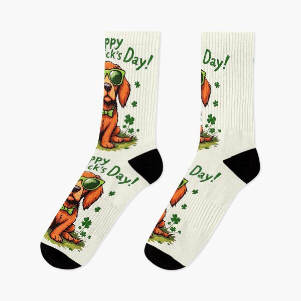 Item preview, St. Patrick’s Day Cool Irish Red Setter 2 designed and sold by SteadyRolling.