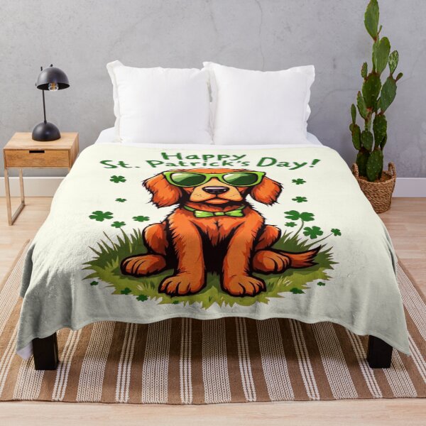 Item preview, St. Patrick’s Day Cool Irish Red Setter 2 designed and sold by SteadyRolling.