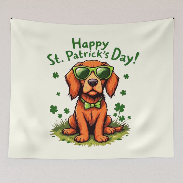 Item preview, St. Patrick’s Day Cool Irish Red Setter 2 designed and sold by SteadyRolling.