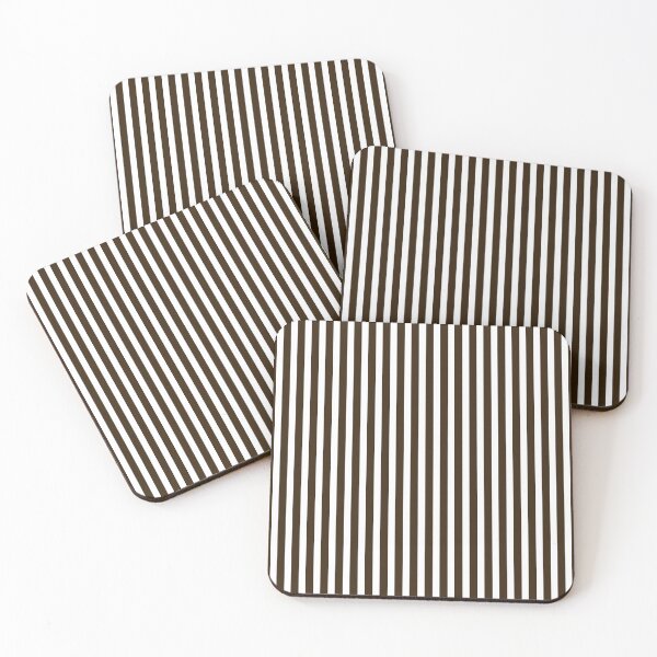 Item preview, Vertical Brown and white Stripes pattern designed and sold by cutecrazytshirt.