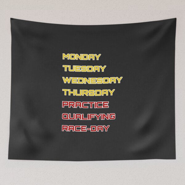 Item preview, Scuderia - Days of the race week designed and sold by ClanRaeDesign.