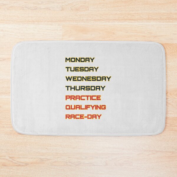 Item preview, RBR - Days of the race week designed and sold by ClanRaeDesign.