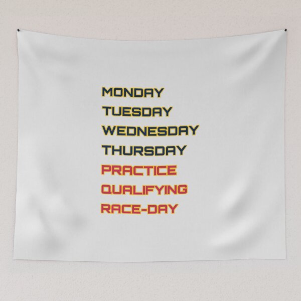 Item preview, RBR - Days of the race week designed and sold by ClanRaeDesign.