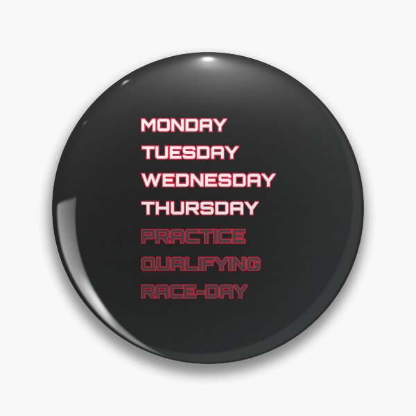 Item preview, Haàs - Days of the race week designed and sold by ClanRaeDesign.