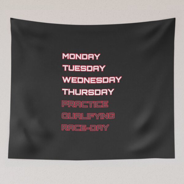 Item preview, Haàs - Days of the race week designed and sold by ClanRaeDesign.