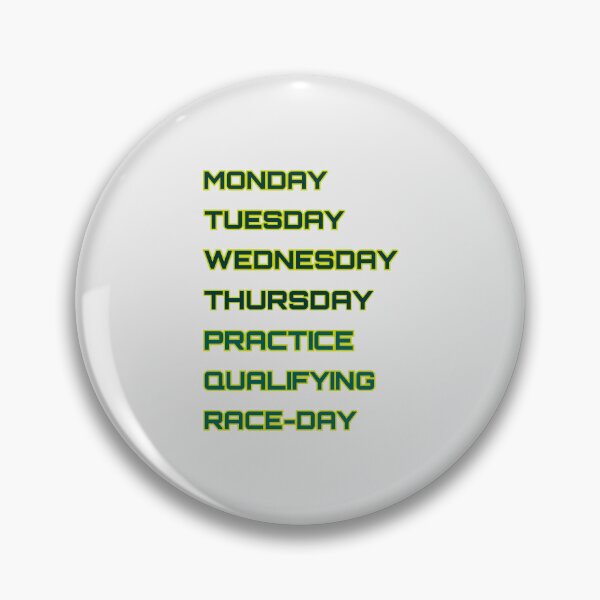 Item preview, Aston -  Days of the race week designed and sold by ClanRaeDesign.