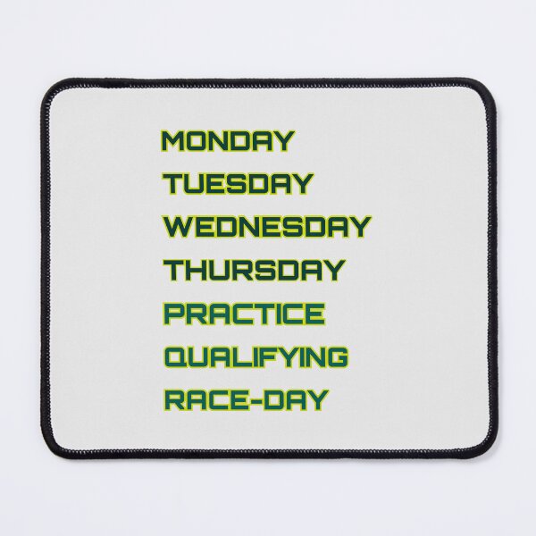 Item preview, Aston -  Days of the race week designed and sold by ClanRaeDesign.