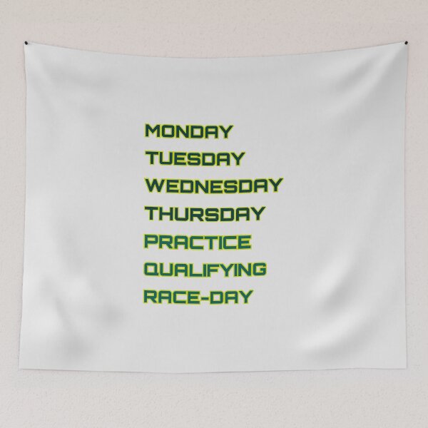Item preview, Aston -  Days of the race week designed and sold by ClanRaeDesign.